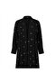 Women's Black Embroidered Modest Longline Abaya Robe - 2