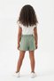 Cotton Basic Ruffle Detailed Shorts with Skirt Plain Girls' Knitted 2-Piece Top and Bottom Set - 2