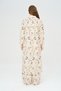 Women's Floral and Leaf Embroidered Sequined Maxi Shirt - Dress - 5