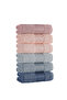 Cotton 6-Piece Hand and Face Towel Set 50X85 cm Daily and Dowry Use Soft Textured Absorbent - 3