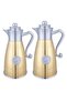 طقم قوارير للشاي/القهوة من قطعتين سعة 0.6 لتر و 0.85 لتر ذهبي/فضي - 2
