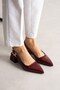Mooien - 5cm Women's Heeled Shoes Patent Leather Claret Red - 5