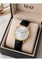 Women's Wristwatch Gold Color Case Leather Strap Casual and Stylish Combination Gift Boxed 2 Years Machine Warranty - 2