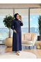 2618 طقم مارتن كتان باللون الأزرق الداكن - 2