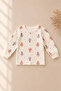 Girl's Balloon Patterned Cotton Ribbed Pajama Set - 2
