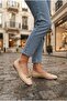 027-107 Satin Buckle Trok Patterned Comfortable Flexible Women's Ballerinas - 6