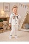 100% Cotton Long Sleeve Buttoned Seasonal Little Bear Patterned Soft Textured Bottom and Top Unisex Baby Pajama Set for Girls and Boys