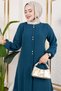 Button Detailed Aerobin Tunic Petrol - 2