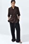 Short-sleeved linen-blend blazer