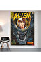Alien Vintage Comic Wall Covering Wall Tapestry First Quality Satin Fabric Poster