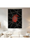 Spider-Man Heart Wall Covering Wall Tapestry First Quality Satin Fabric Poster - 2