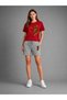 T-Shirt Shorts 2-Piece Combination Thin Summer Sweat-Absorbing Leopard Heart Printed Women's / Girls' Model