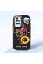 Redmi 10 Compatible Case Camera Protector Black Silicone Couple Phone Case Kitty Pattern