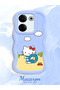 Tecno Camon 20 Compatible Case Camera Protector Blue Silicone Couple Phone Case Kitty Pattern - 2