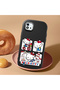 Realme C20 Compatible Case Camera Protector Black Silicone Couple Phone Case with Kitty Pattern - 2