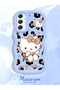 Samsung Galaxy A34 5g Compatible Case Camera Protector Blue Silicone Couple Phone Case Kitty Pattern - 2