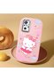 Redmi Note 10 Pro Compatible Case Camera Protector Pink Silicone Couple Phone Case with Kitty Pattern - 2