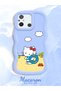 Poco C55 Compatible Case Camera Protector Blue Silicone Couple Phone Case Kitty Pattern - 2