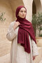 Modern Ring Pattern Jacquard Shawl Series Claret Red