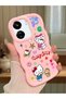 Redmi 13C Compatible Case Camera Protector Pink Silicone Couple Phone Case Kitty Pattern