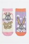 Licensed Bugs Bunny 2-Pack Girls' Booties Cotton Socks Daily Socks Gift Socks Cute Hero Socks Lt22863-Kiz