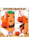 (eb16x6)6PCS Halloween Pumpkin Bag 3D Non Woven Candy Tote Bag Halloween Pumpkin Handbag Makeup Clothing Props - 5