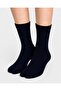 Women's Tabi Flip-Flop Bamboo Navy Blue Socks - 3