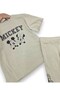 Girl's Summer Mickey Printed 2-Piece Thin Set with Tights and T-Shirt for Ages 4-12 - 6