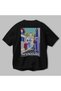 Mykonos Greece Black Oversize Country City Back Printed Unisex T-Shirt 100% Cotton Premium - 3