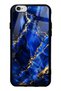 iPhone 6S Glossy Phone Case with Sapphire Gold Marble Design
