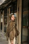 Allure Tulip Pattern Tencel Shawl - Khaki - 4