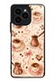 Omix X6 Glossy Phone Case with Blush Coffee Bow Design