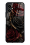 Omix X5 Glossy Phone Case with Obsidian Crimson Rose Design