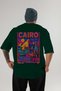 Cairo Egypt Green Oversize Country City Back Printed Unisex T-Shirt 100% Cotton Premium - 2
