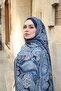 Petra Ethnic Pattern Shawl - Blue - 4