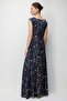 Mi Dress with Boat Necklace Collar, Pleated, Low Shoulder-82746