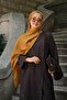 Women's Collared Detailed Long Cardigan Modal Set Brown - 3