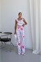 Pink Caren Floral Blouse and Pants Set - 3