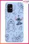 Baby Blue Stitch Sweet Freakery Pattern Silicone Case for Samsung Galaxy A51