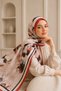 Sapphire Flower Pattern Shawl Series Dried Rose - 2