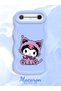 Tecno Pova Slim Compatible Case Camera Protector Blue Silicone Couple Phone Case Kuromi Pattern - 2