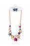 Women's Charm Necklace and Earring Set with Starfish and Seashell Figures - 2