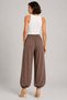 Women's Modal Fabric Shalwar Cut High Waist Pocketed Elastic Cuffed Loose Trousers Style Sweatpants - 6