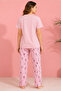 Girls Printed Pyjama Set Short Sleeve - 2