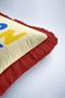 Pop Art Colorful Typographic Fringed Pillowcase - Cheerful Lettering Burgundy Tassel Throw Pillow Cover - 8