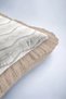 Bohemian Ethnic Striped Fringed Pillowcase - Geometric Tribal Cream Beige Mink Tassel Throw Pillow Cover - 8