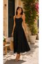 Women's Pearl Detailed Strap Maxi Dress – A-Line Long Summer Chic Dress