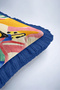 Pop Art Cat Figured Colorful Fringed Pillowcase - Abstract Blue Navy Tassel Throw Pillow Cover - 8
