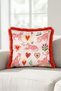 Tiger Heart Flower Fringed Pillowcase - Modern Bohemian Pink Red Burgundy Tassel Throw Pillow Cover - 6
