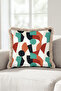 Abstract Geometric Artistic Fringed Pillowcase - Mid Century Tile Mink Tassel Throw Pillow Cover - 3